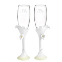 Calla Lily Toasting Flutes