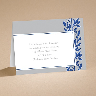 Flower Child Blue - Reception Card