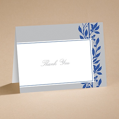Flower Child Blue - Thank You Card With Verse and Envelope