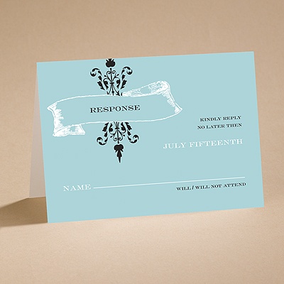 Embraced (Aqua) - Respond Card and Envelope