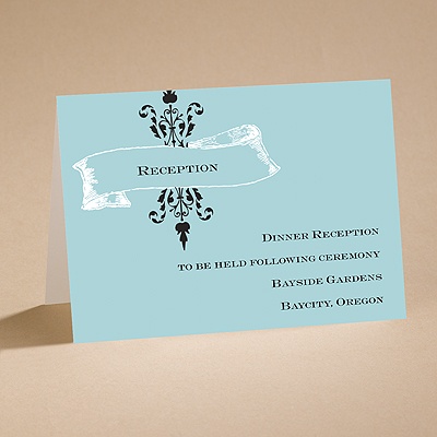 Embraced (Aqua) - Reception Card