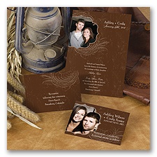 Country Chic - Bark - Invitation