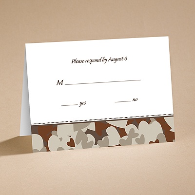 Hunt for Love - Brown Camouflage - Ecru Response Folder and Envelope