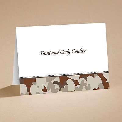 Hunt for Love - Brown Camouflage - Ecru Note Folder and Envelope