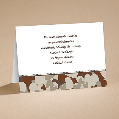 Hunt for Love - Brown Camouflage - Ecru Reception Folder