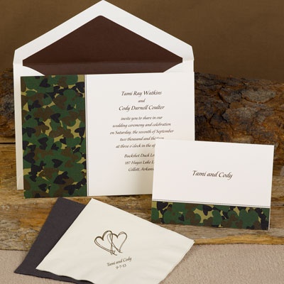 Camo Wedding Accessories on Home Wedding Invitations Camouflage Wedding Invitations Hunt