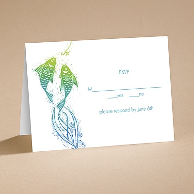 Gone Fishing - Respond Card and Envelope