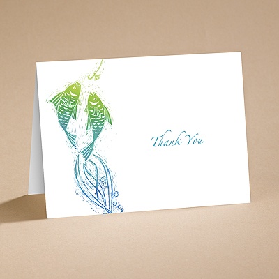 Gone Fishing - Thank You Card and Verse and Envelope