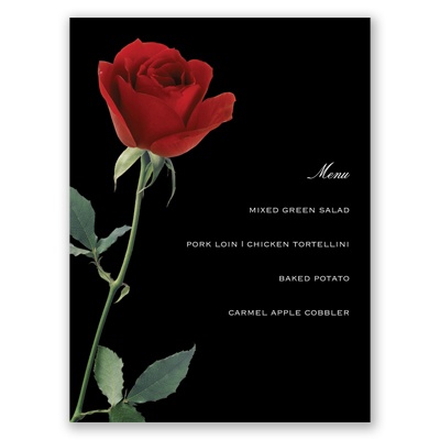 Rose Red - Menu Card