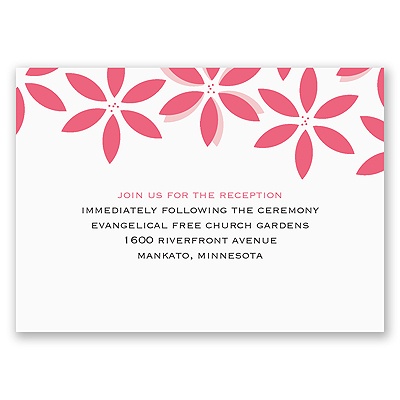 Little Posies - Reception Card