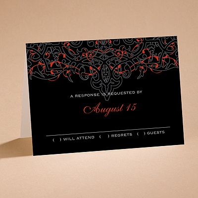 Dramatic Black - Respond Folder and Envelope