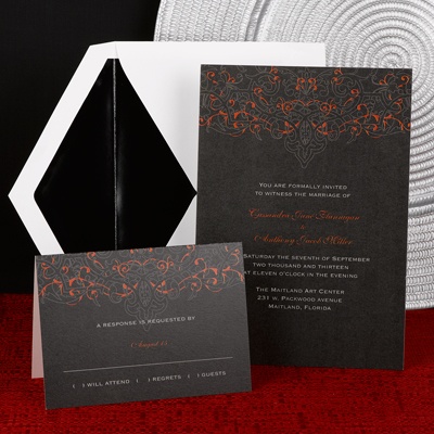 Dramatic Black Invitation