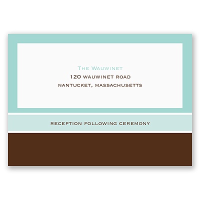 Fashionable Frames - Reception Card