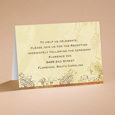 Pretty Paisley - Reception Card