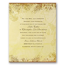 Pretty Paisley - Invitation