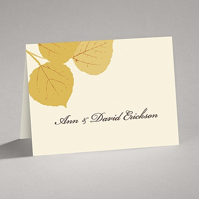 Fall Leaves - Thank You Card and Envelope