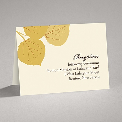 Fall Leaves - Reception Card