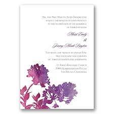 Purple Spring Flowers - Invitation