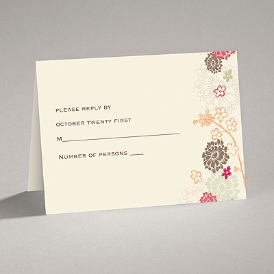 Blossoming Autumn - Response Card and Envelope