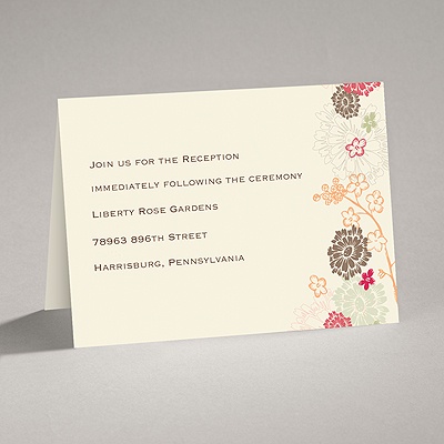 Blossoming Autumn - Reception Card