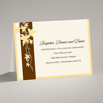 Band of Leaves - Yellow - Reception Card
