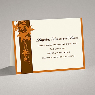 Band of Leaves - Terra Cotta - Reception Card
