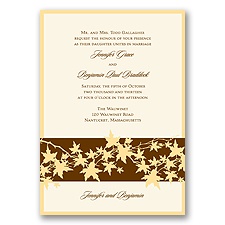 Band of Leaves - Yellow - Invitation
