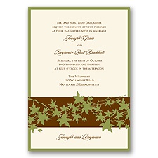Band of Leaves - Green - Invitation