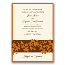 Band of Leaves - Terra Cotta - Invitation