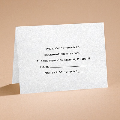 White Shimmer - Respond Card and Envelope