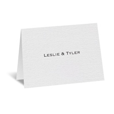 White Shimmer Thank You Card and Envelope
