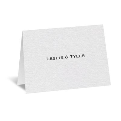 White Shimmer Thank You Card and Envelope