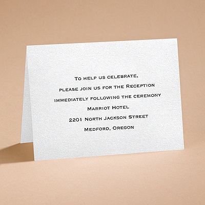 White Shimmer - Reception Card
