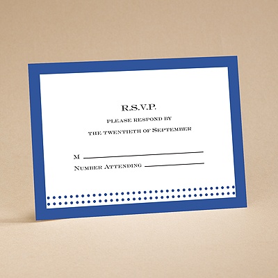 Filigree Flowers - Sapphire Blue - Respond Card and Envelope