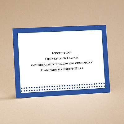 Filigree Flowers - Sapphire Blue - Reception Card