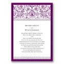 Filigree Flowers - Dewberry Purple - Invitation