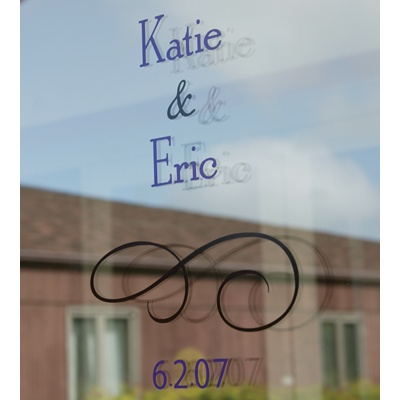 Names and Swirl Wedding Art