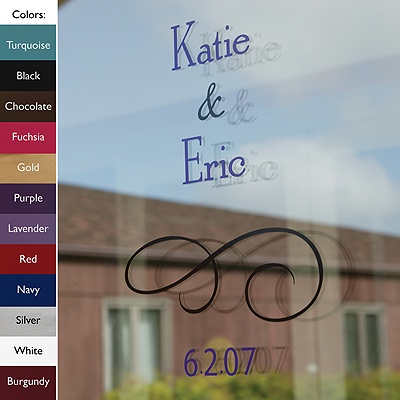 Names and Swirl Wedding Art