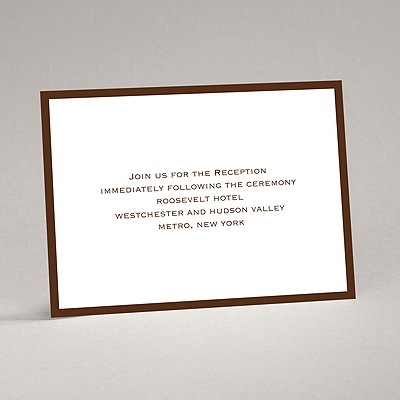 Feathered Flower - Taupe - Reception Card