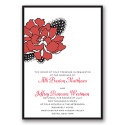 Feathered Flower - Red - Invitation