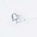 Blank Silver Hearts Wedding Seal