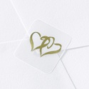 Blank Gold Hearts Wedding Seal