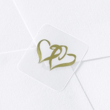 Blank Gold Hearts Wedding Seal