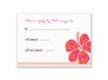 Hibiscus Boarding Pass to Romance - Respond Card and Envelope