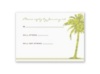 Palm Tree Boarding Pass to Romance - Respond Card and Envelope