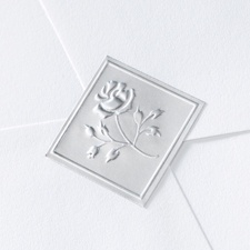 Blank Silver Embossed Rose Wedding Seal