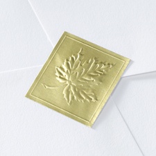 Blank Gold Embossed Leaf Wedding Seal