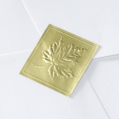Blank Gold Embossed Leaf Wedding Seal