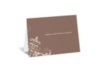 Flourishes - Chocolate Brown - Note Card and Envelope