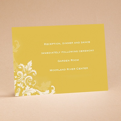 Flourishes - Gold - Reception Card
